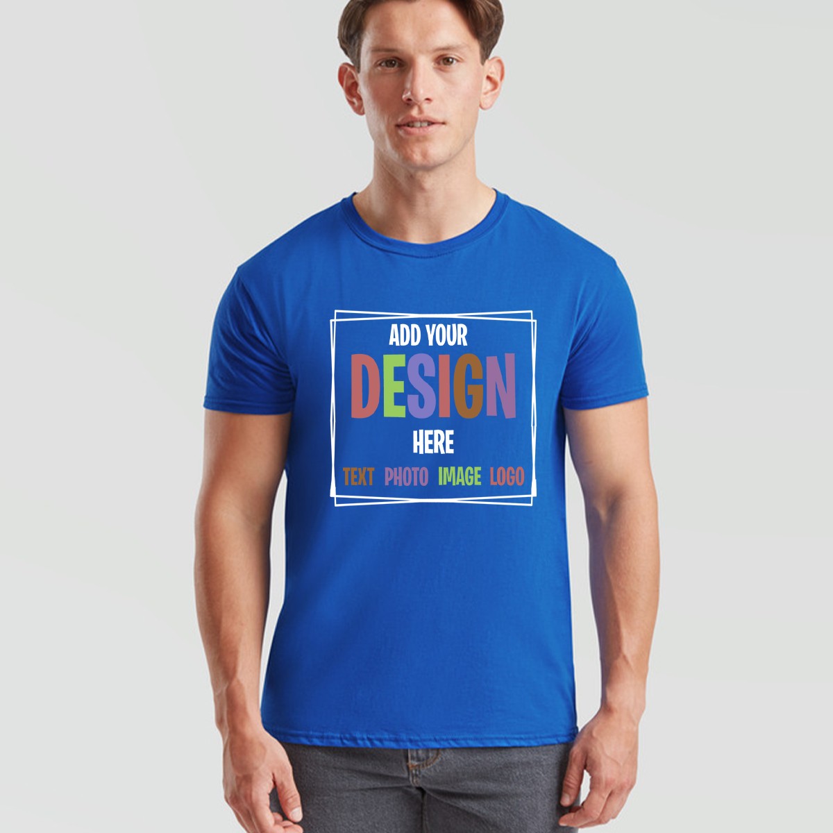 Personalised Unisex T Shirt Customised With Any Text Image Or Logo Fine Cotton gallery