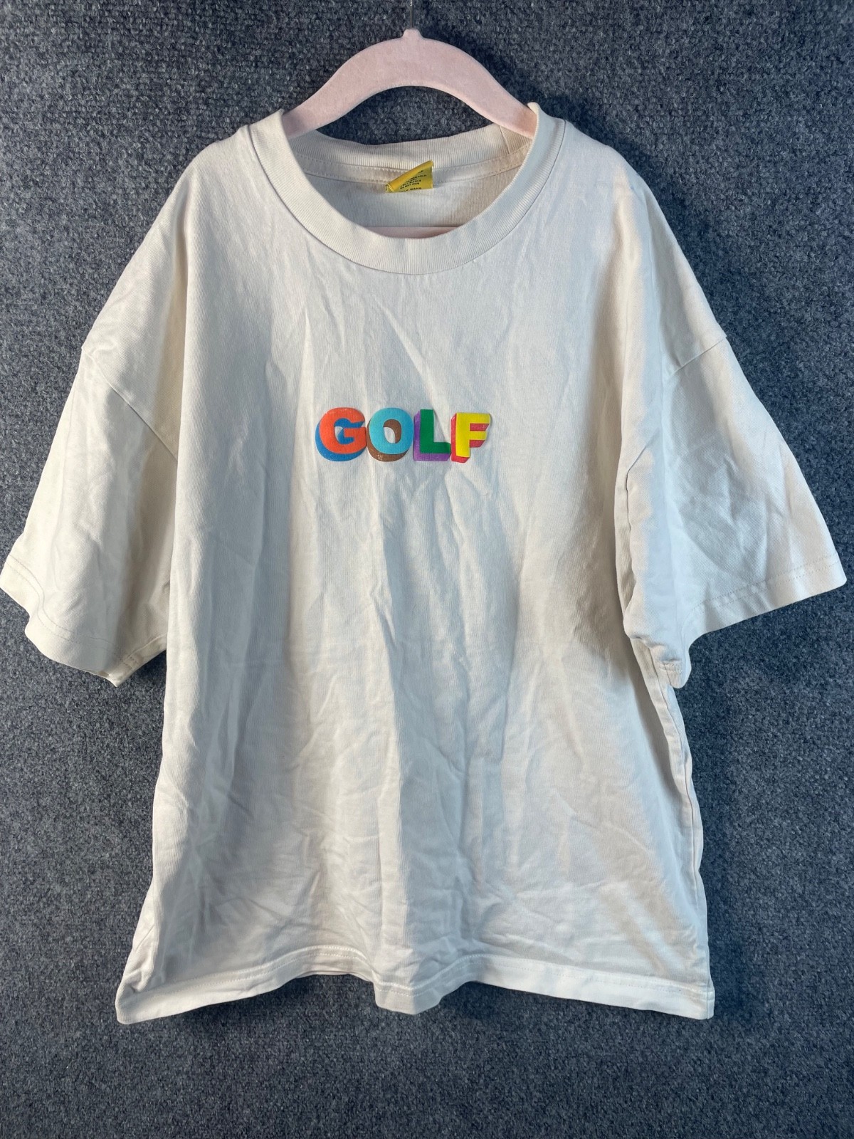 GOLF WANG Mens T Shirt Sz Small White Cotton