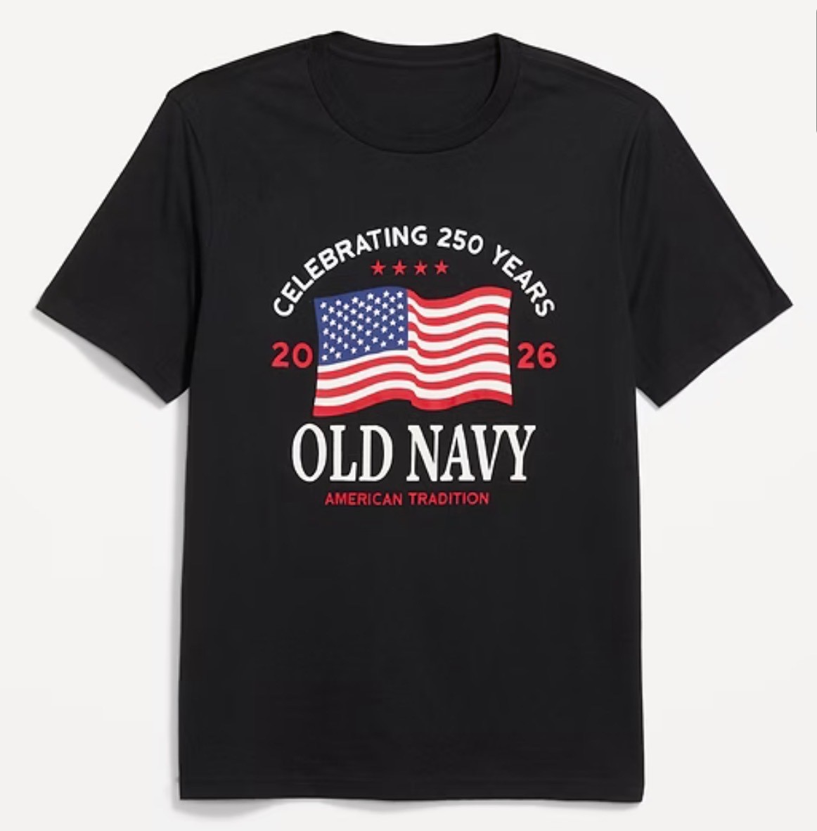OLD NAVY US Flag 2026 250th Anniversary T-SHIRT Navy / White, Size XS to 4XL gallery