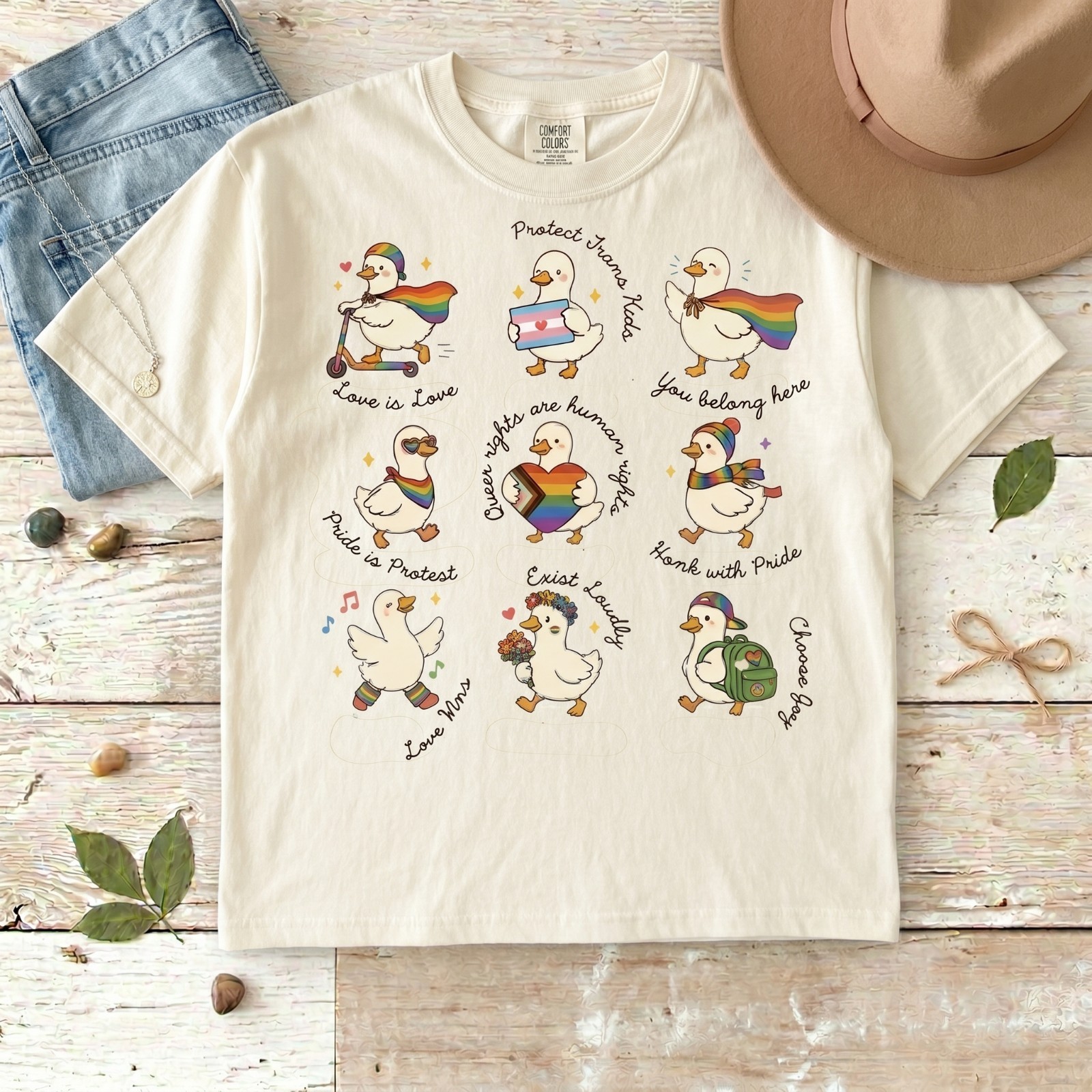Silly Goose LGBTQ Subtle Message Pride Shirt, Proud Geese Ally shirt gallery