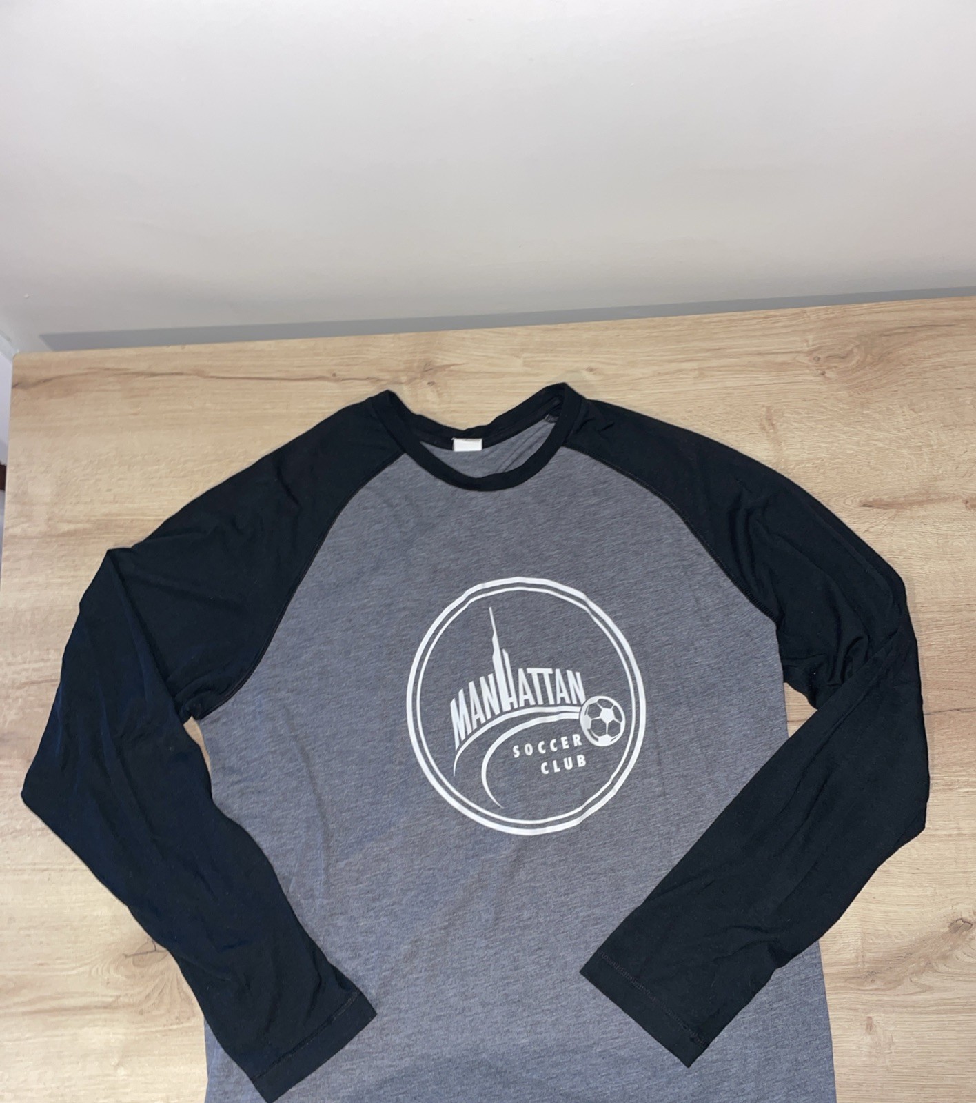 Sport-Tek T200 Manhattan Soccer Club MSC Raglan Long Sleeve Jersey Shirt Large gallery