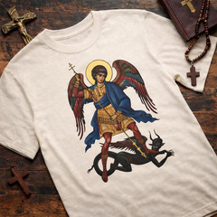 Saint Michael Archangel T-Shirt | Byzantine Catholic Orthodox Christian Tee