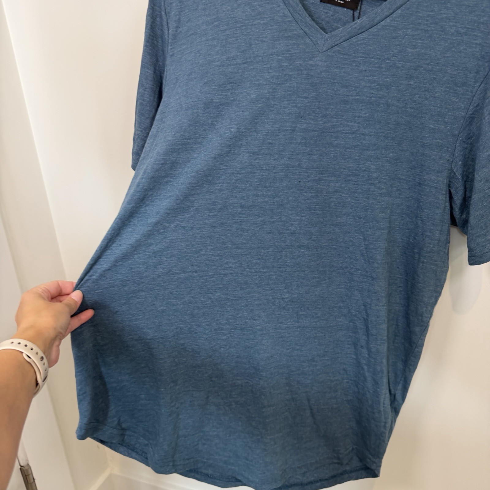 NEW Goodlife Shirt Men’s XL Blue Teal Short Sleeve V-Neck Comfort Heathered gallery