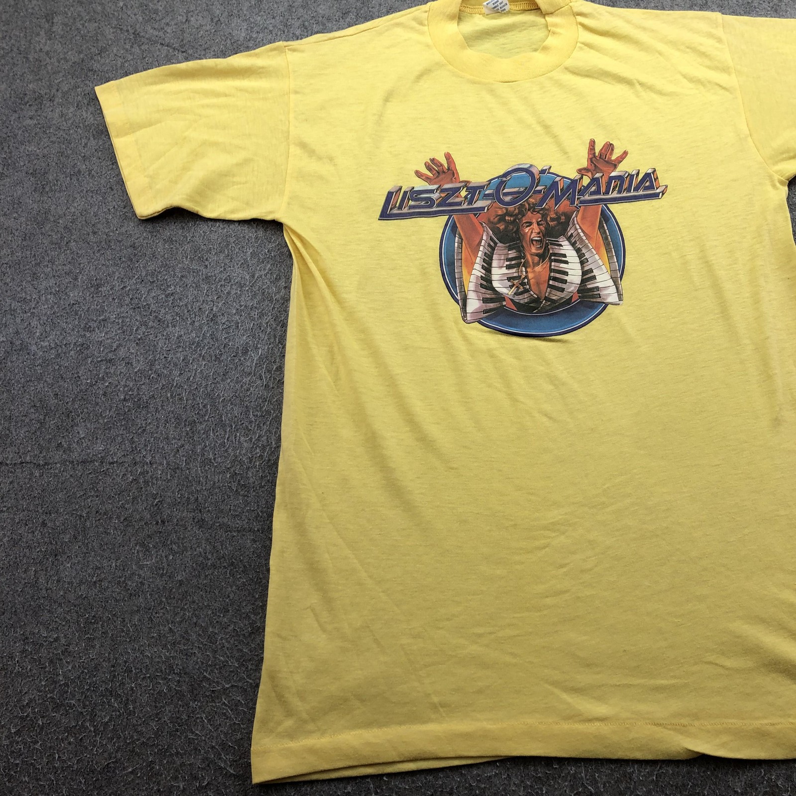 Vintage Lisztomania Shirt Mens Large Yellow Movie Graphic Tee 70s Music Film gallery