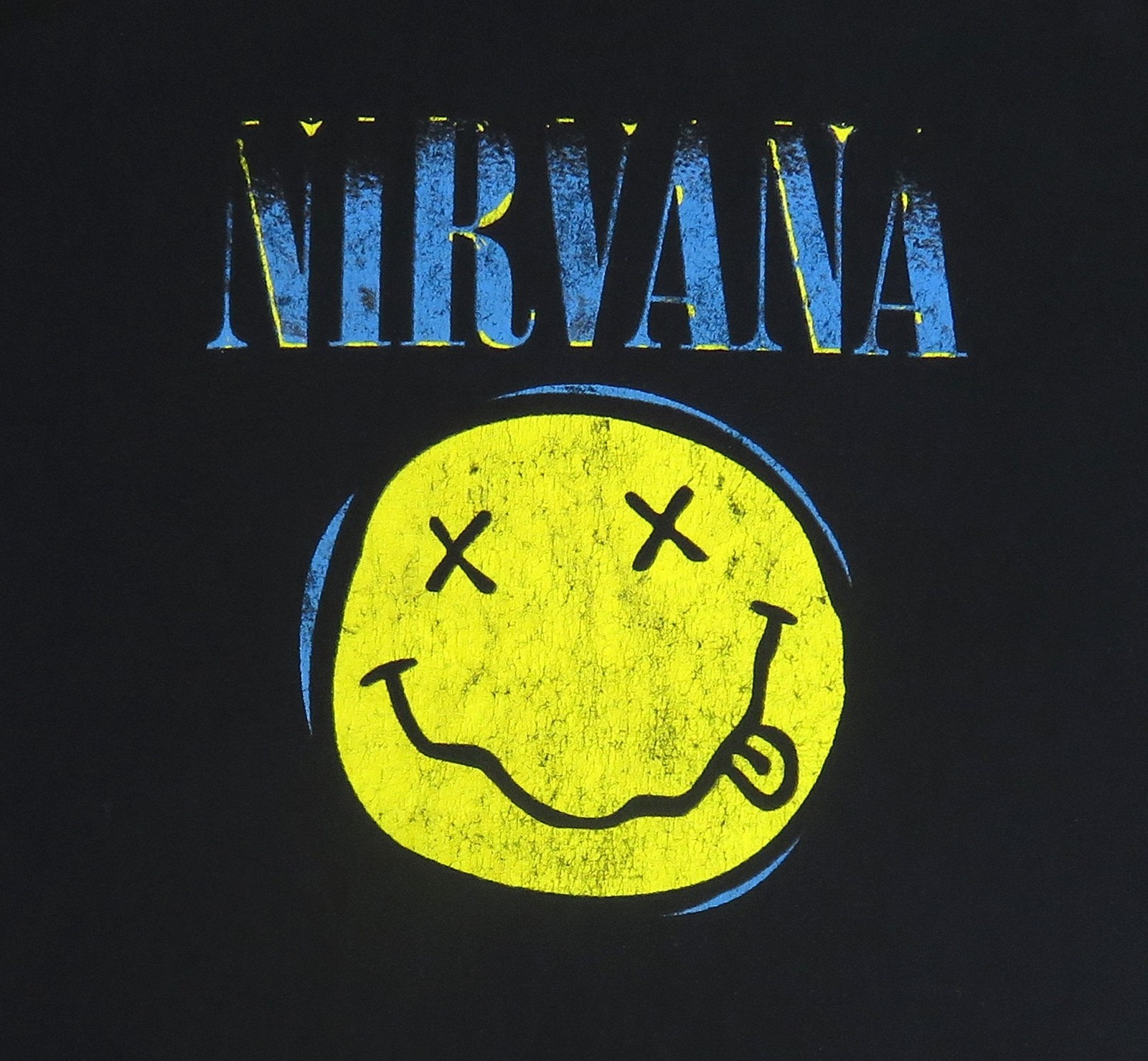 Nirvana T Shirt Classic Modern Retro Smiley Face Seattle Grunge Faded Distressed gallery