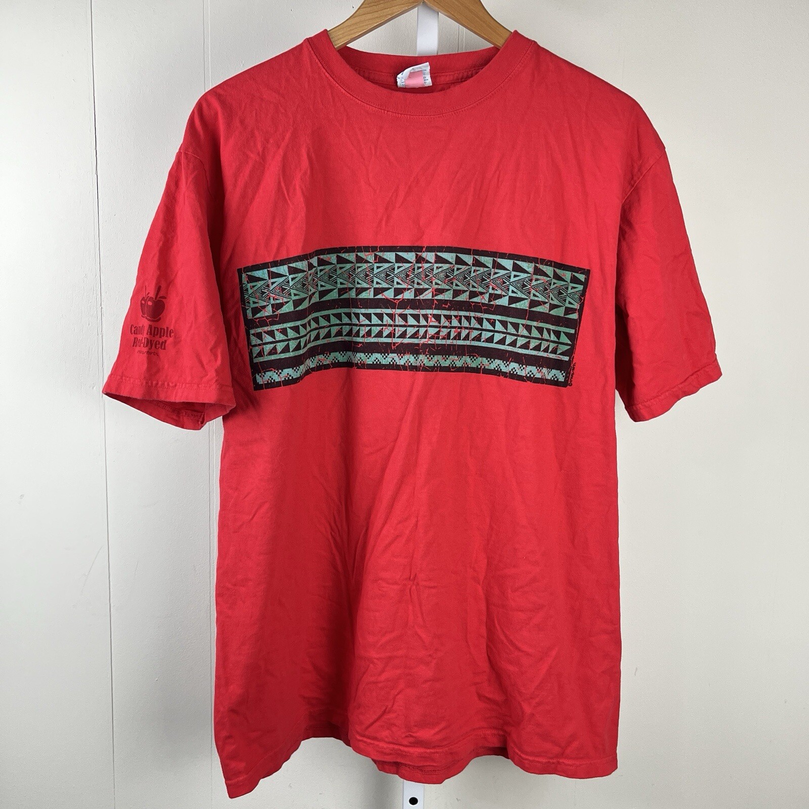 Crazy Shirts Candy Apple Red Dyed Fun Geometric Graphic T-Shirt Tee Size Large gallery