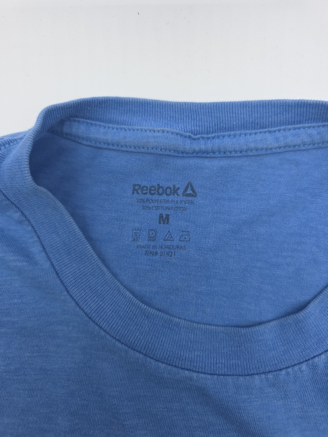 Reebok T-Shirt Men Medium Blue Logo Cotton Polyester Tee.#40832 gallery