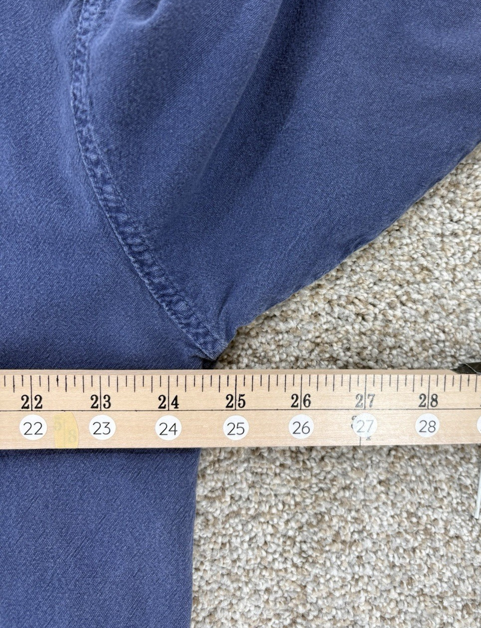 Artesania Landa Pullover Shirt Size XL Blue Embroidered Trim V-Neck Peru Cotton gallery