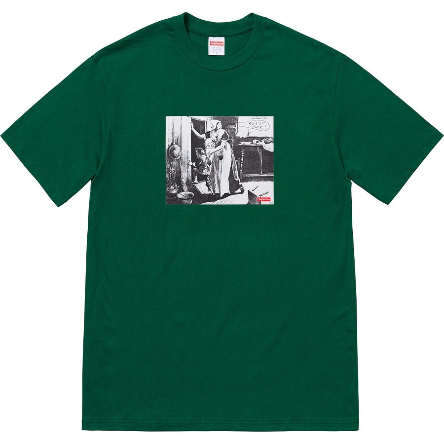 Supreme Mike Kelley Hiding From Indians Tee Black Orange Green F/W 18 gallery