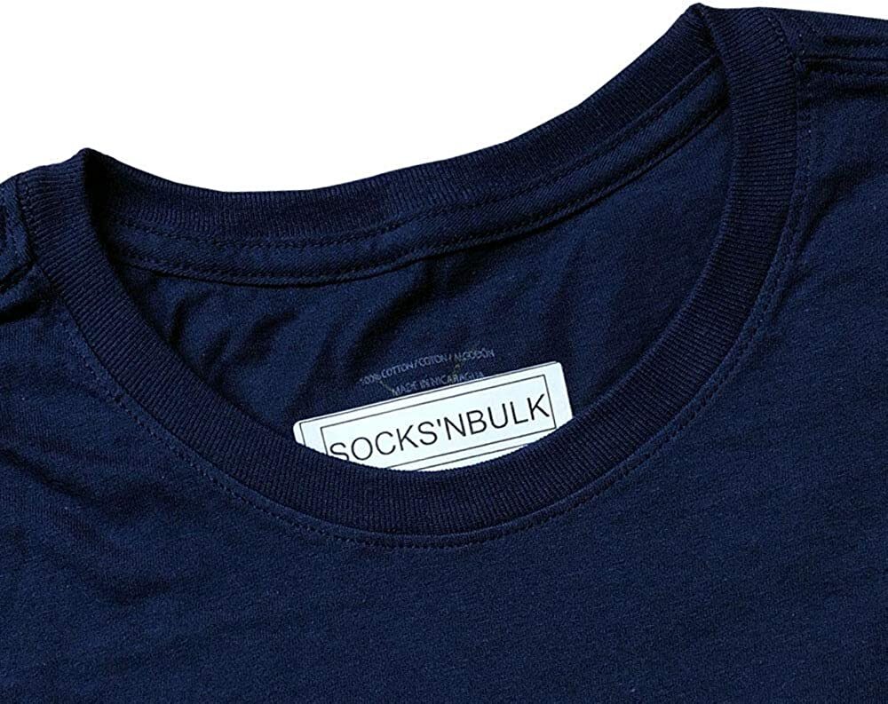 SOCKS'NBULK 6 Pack Bulk Mens Cotton Crew Neck Short Sleeve T-Shirts Mix Colors gallery