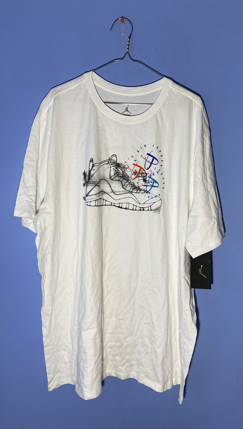 RARE! NWT NIKE AIR JORDAN TINKER STORY FT/BK PRINT T SHIRT BQ0273-100 | Size 3XL