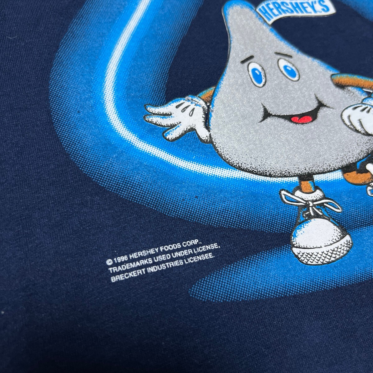 Vintage Hersheys Kisses Shirt Mens Large Blue Single Stitch Jerzees USA 90s gallery