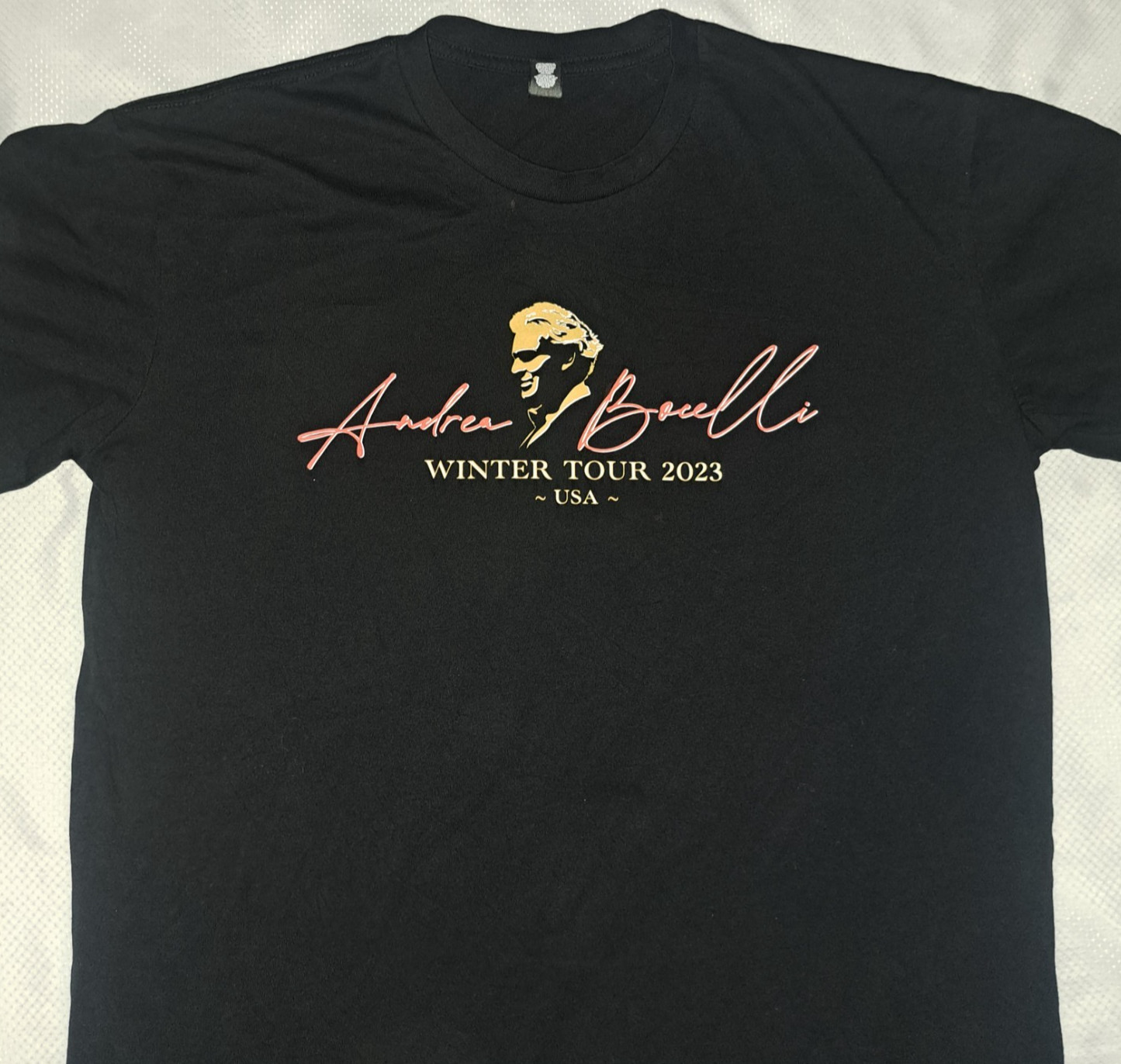Andrea Bocelli Winter Tour 2023 USA T Shirt Size L