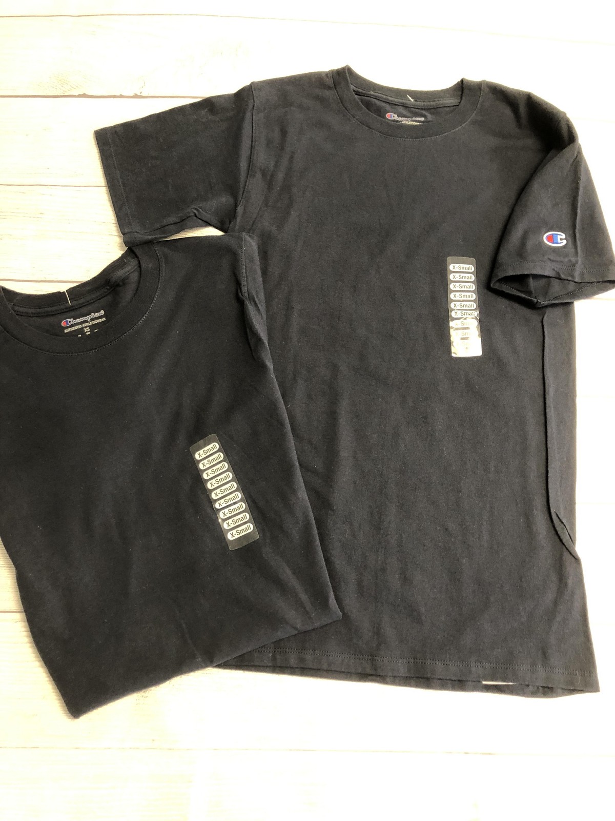 Champion Shirt Mens XS Blue Authentic Athleticwear Tagless Cotton Tee 2-Pack