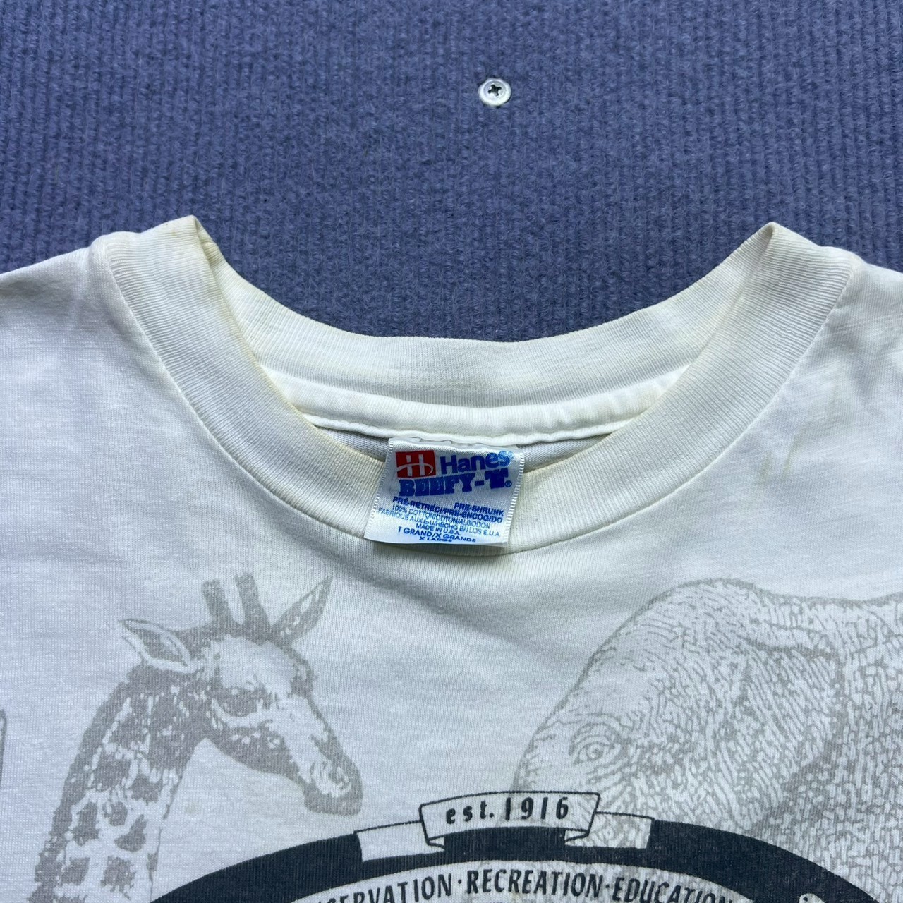 Vintage 90s San Diego Zoological Society All Over Print T-Shirt Hanes Beefy-T XL gallery