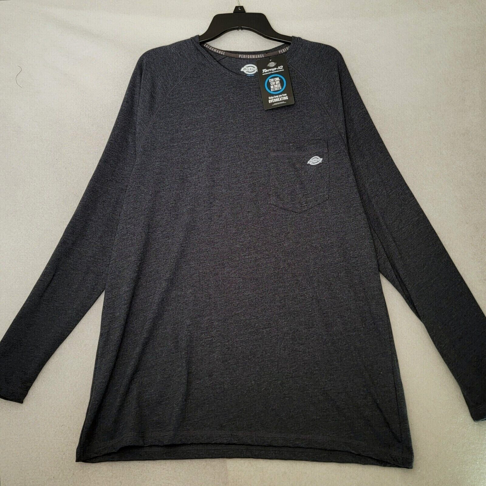 Dickies Cooling Shirt Mens 2XL XXL Blue Lightweight Work Long Sleeve UV 30 NWT gallery