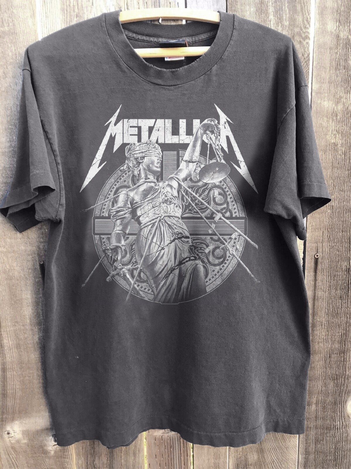 Metallica And Justice For All Cotton Charcoal T-shirt Size S-5XL gallery