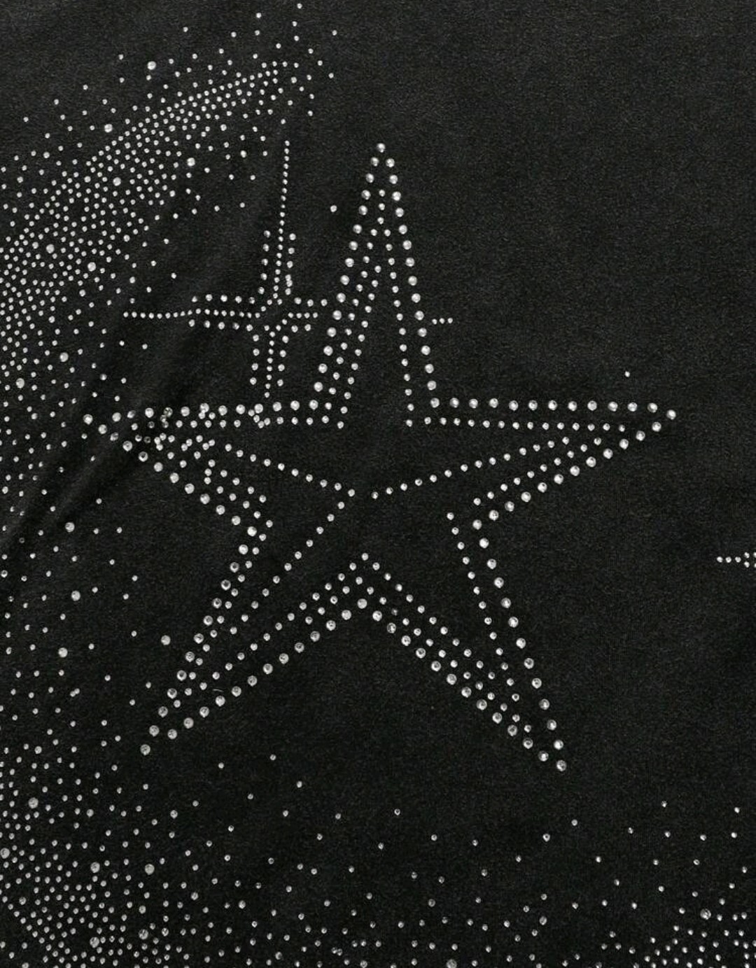 New Men Luxury Diamond Star Rhinestones Fashion Black T-Shirt High Quality gallery