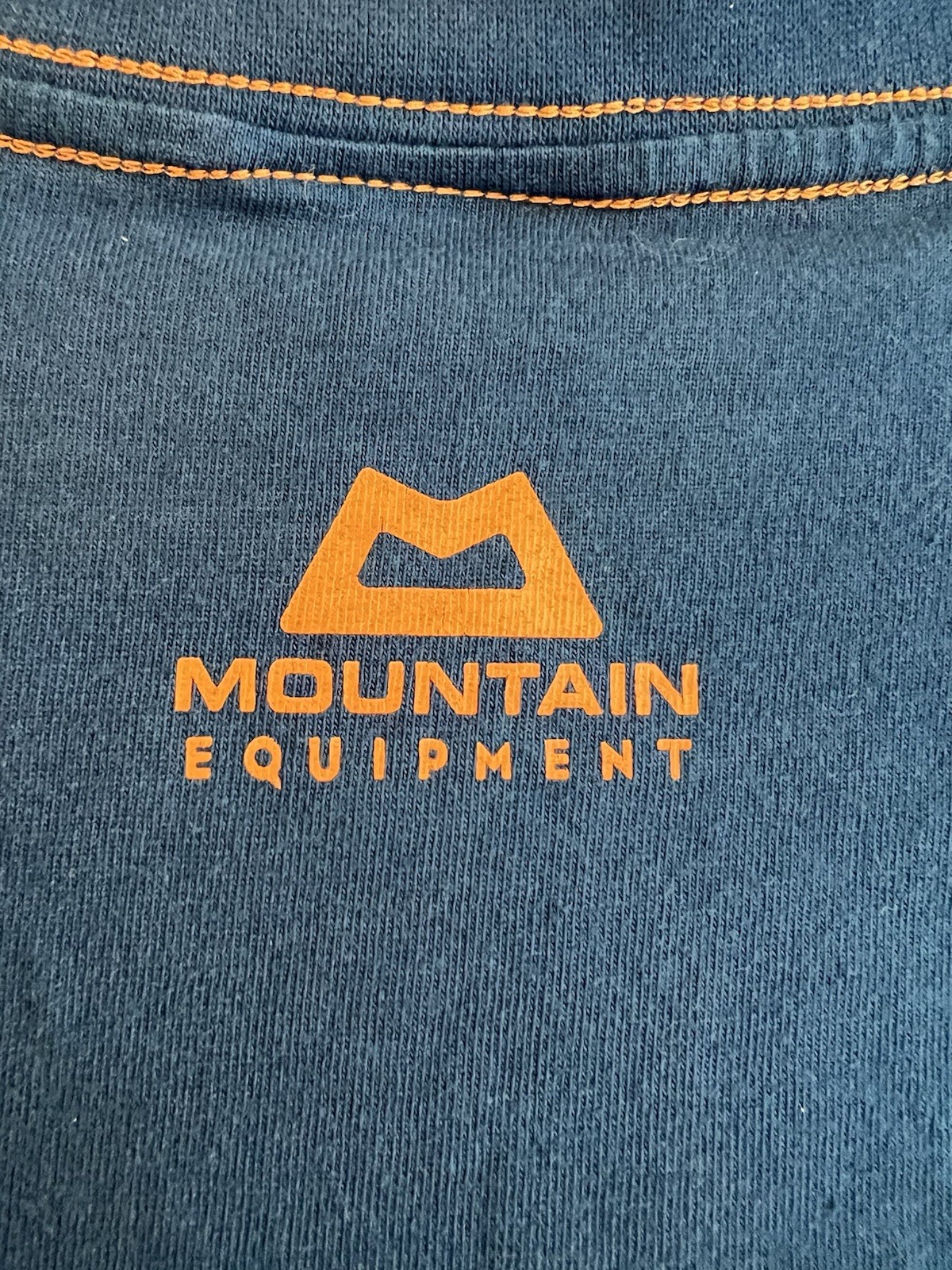 Mountain Equipment Alpinism Tee Organic Cotton Blue Graphic Logo XL Short Sleeve gallery