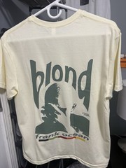 Frank Ocean Blond Graphic Print Beige Cotton Crew Neck T-Shirt M