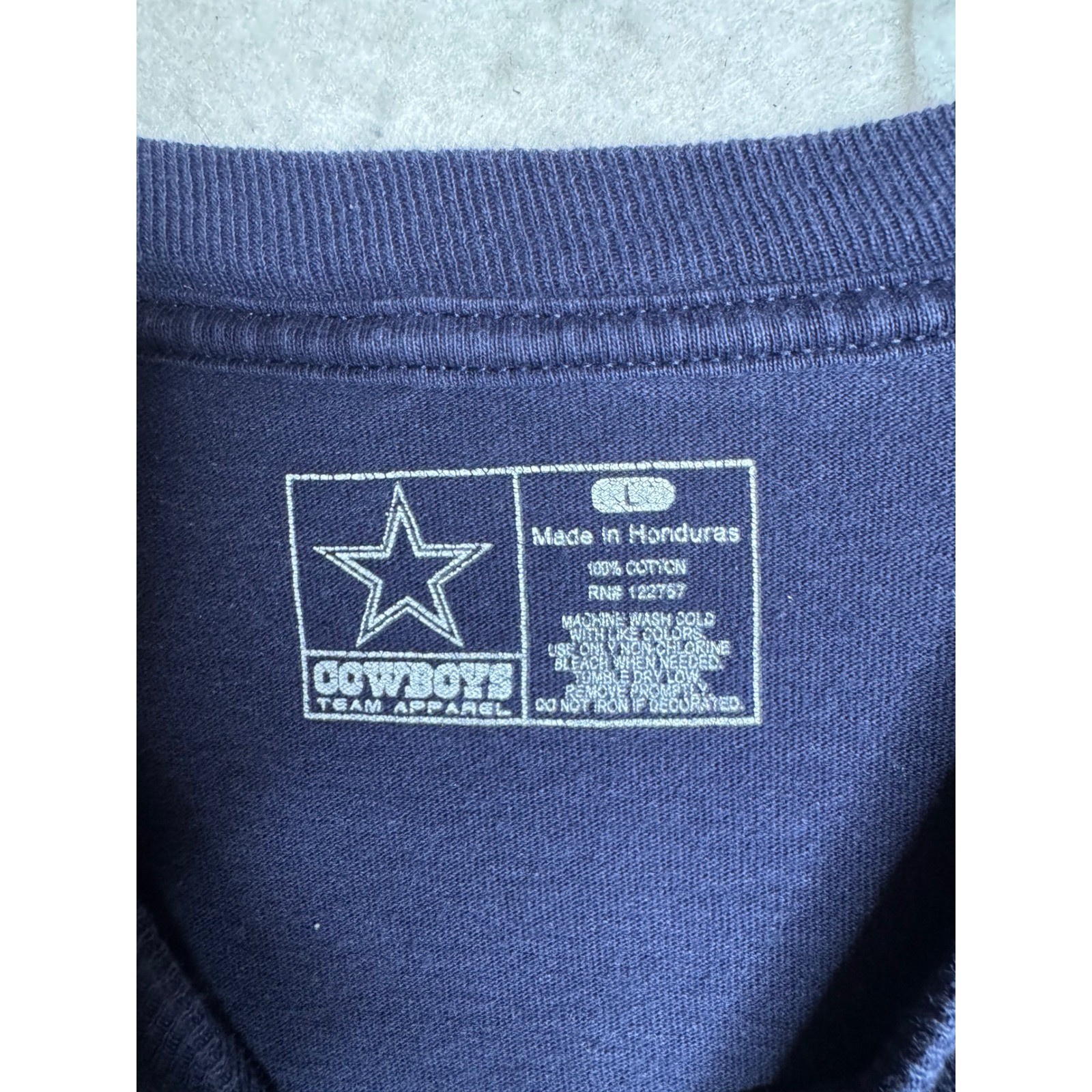 Dallas Cowboys Team Apparel Mens Large Navy Blue Graphic T-Shirt Football Cotton gallery