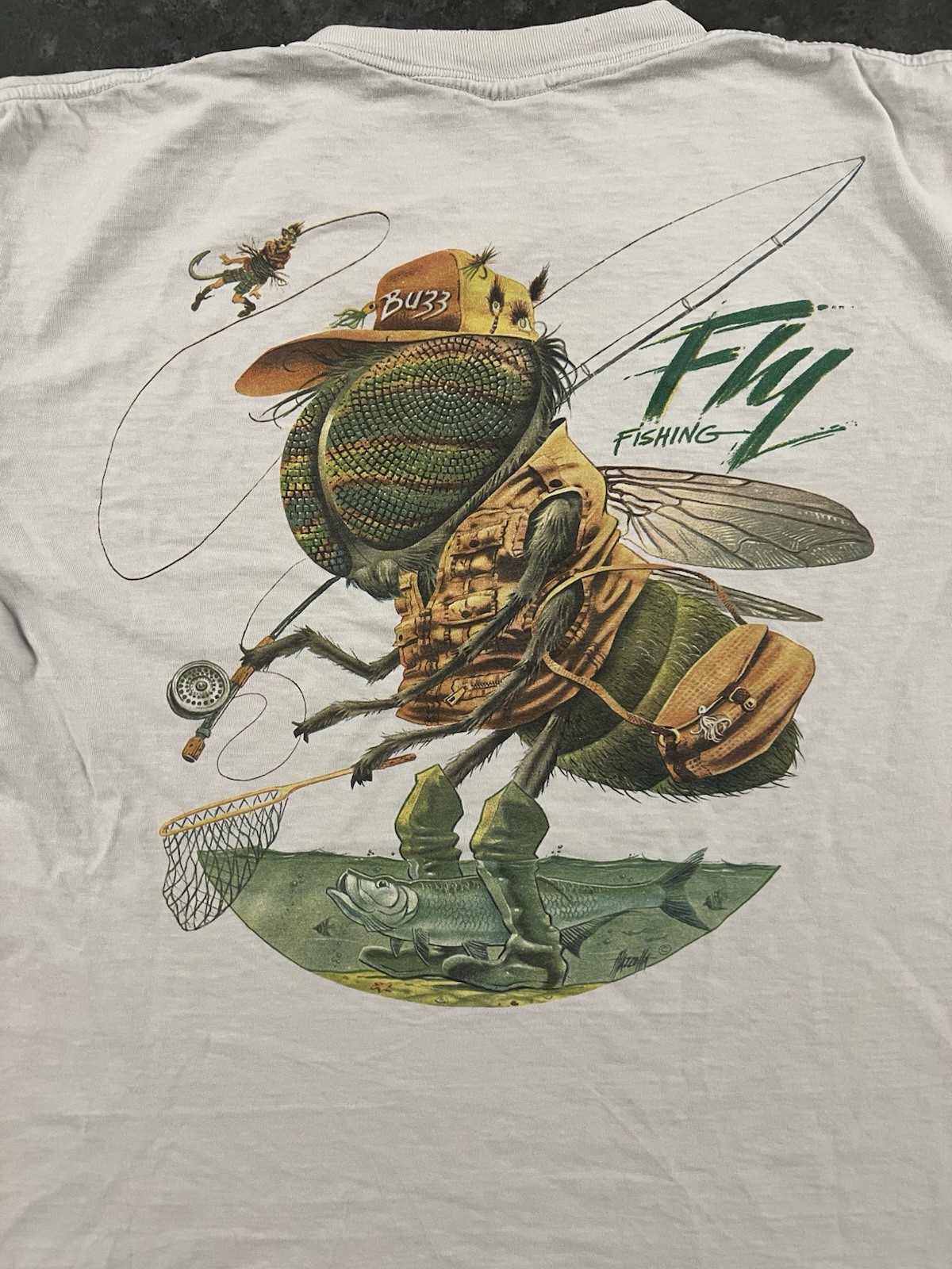 Rare Vintage Jimmy Buffett Caribbean Soul Fly Fishing Graphic T Shirt gallery