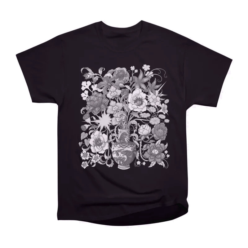 Floral Botanical Garden Nature Flowers Double Sided Vintage T-Shirt Tee gallery