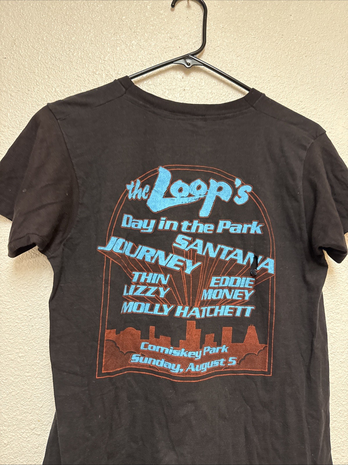1979 The Loop's Day In The Park Thin Lizzy Concert Shirt Sz S Read Description gallery