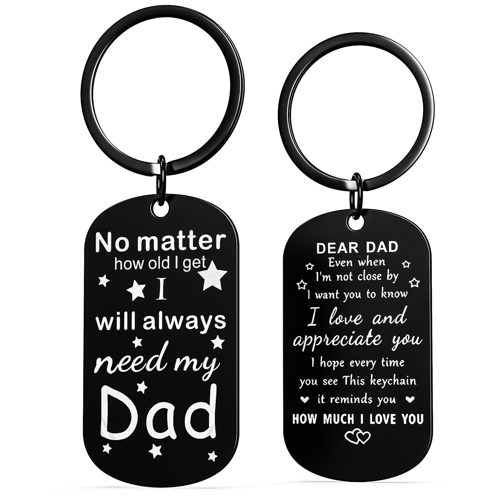 Father's Day Keychain for Dad from Daughter Son, Sentimental Gift for Husband... gallery