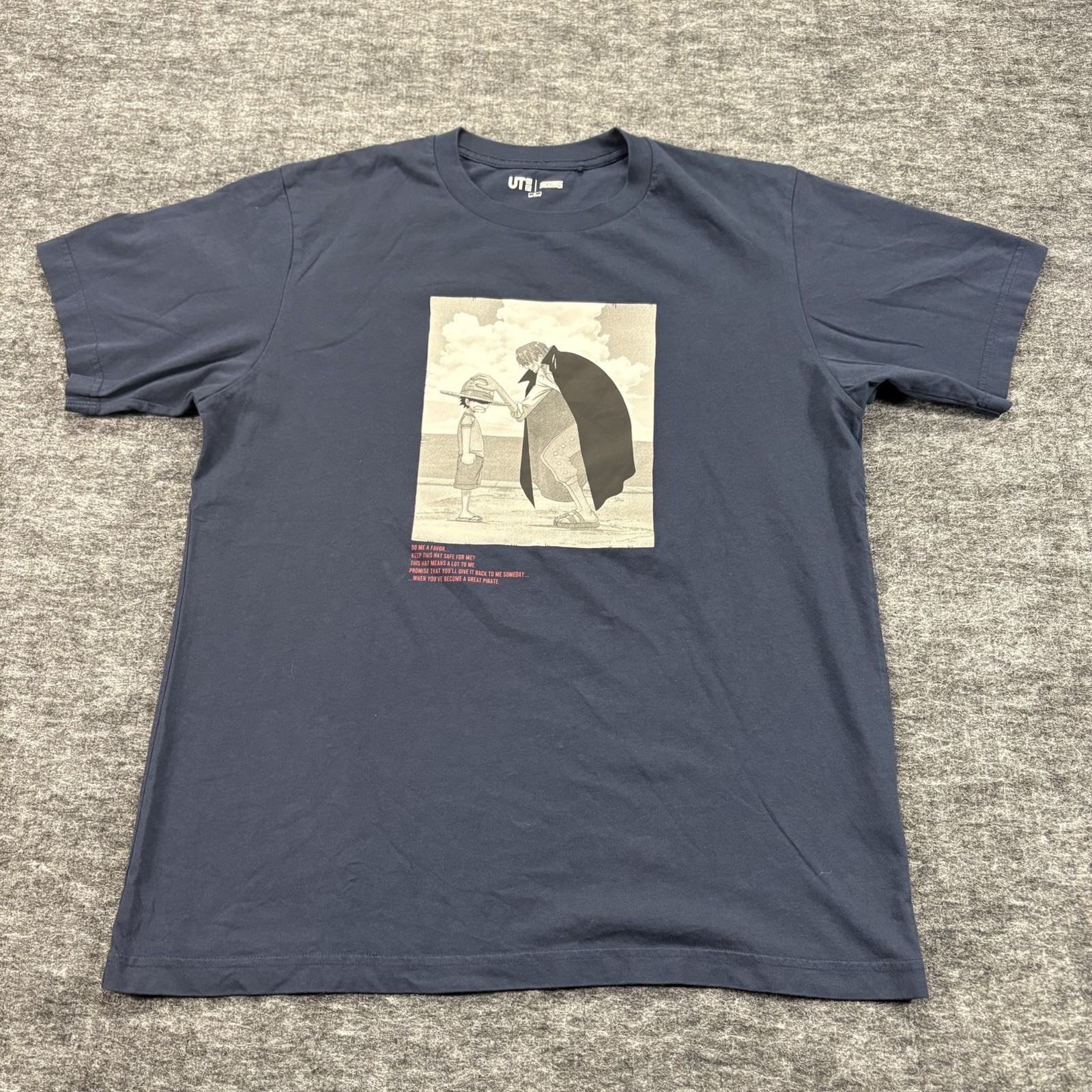 Uniqlo UT One Piece Anime T Shirt Mens M Navy Blue Luffy Shanks Graphic gallery