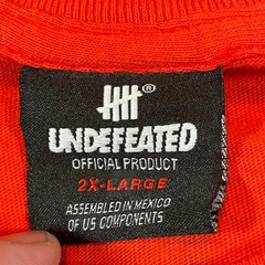 Undefeated orange cotton tee Size XXL