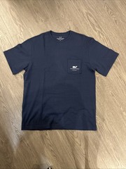 Rare New Vineyard Vines Hamptons Pocket Tee Shirt – Navy – Men’s Small