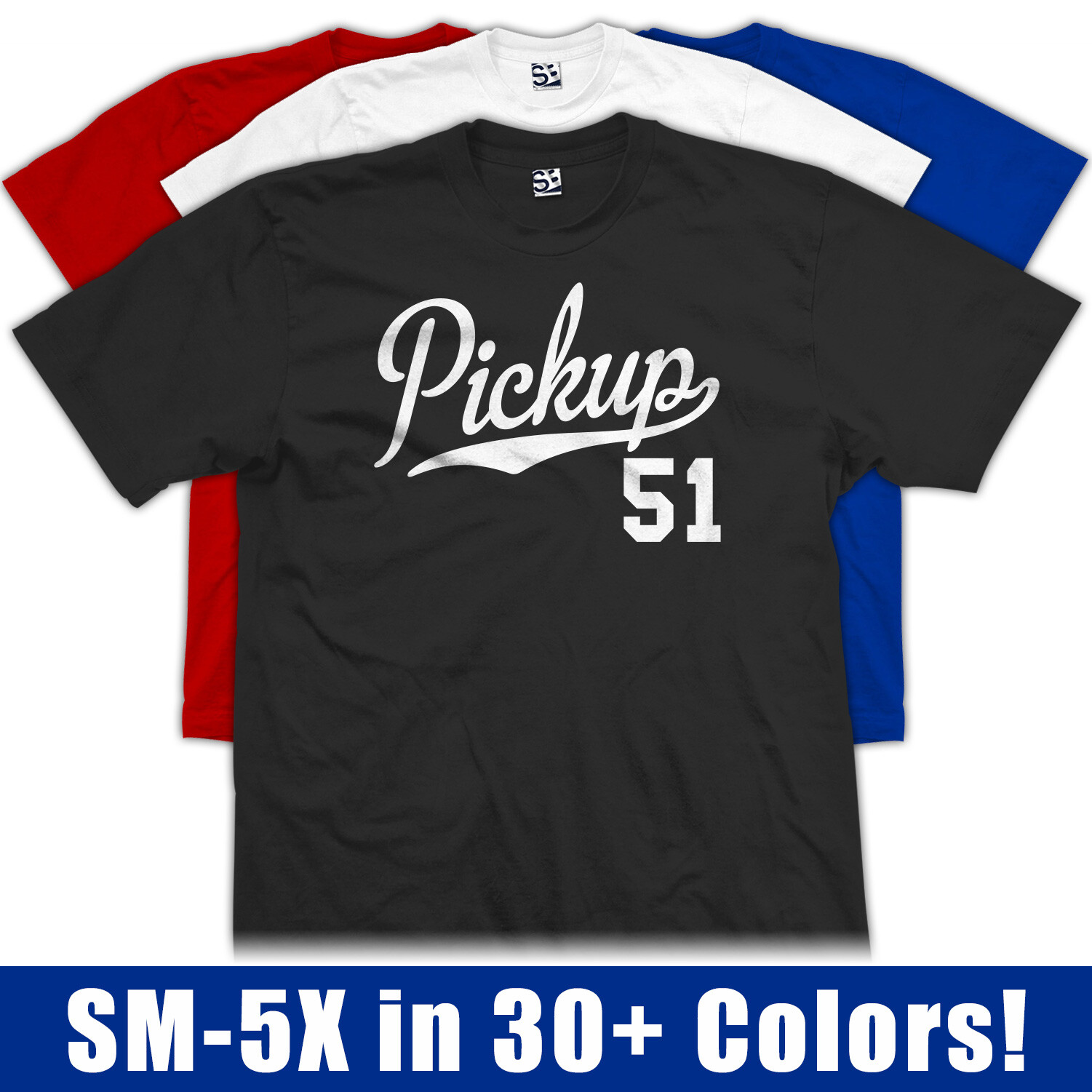 Pickup 51 Script T-Shirt | 1951 Truck Hot Rod Custom Classic 3100 3600 Tee Shirt