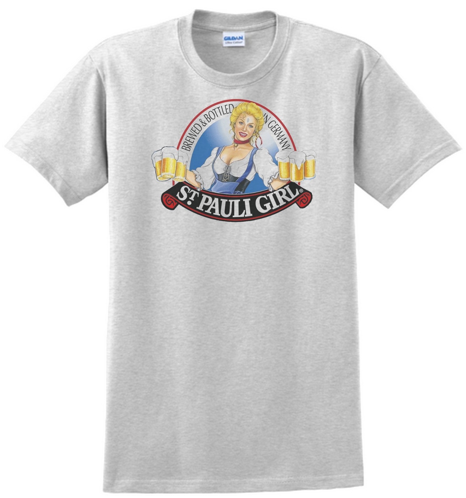 St. Pauli Girl Beer T-shirt. Gray,Khaki,White,Yellow. Size: S-XXXL. Free Ship US gallery