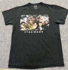 StarWars Fifth Sun Tee Size M Mens Charcoal Gray Millennium Falcon Cockpit Print