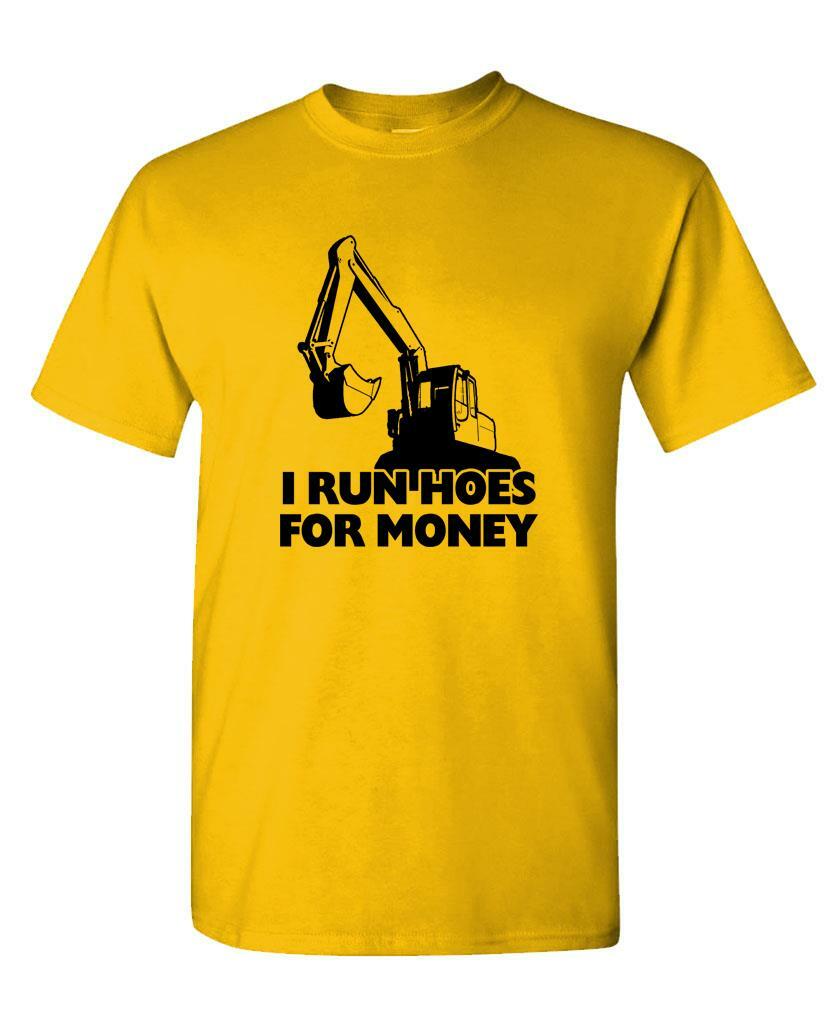 I Run Hoes For Money - farmer humor joke prank - Unisex Cotton T-Shirt Tee Shirt gallery