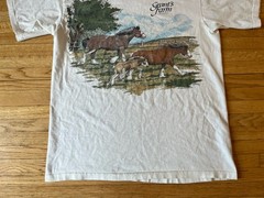 Anheuser Busch Grants Farm Single Stitch Shirt Clydesdale Horses Mens M/L 1991
