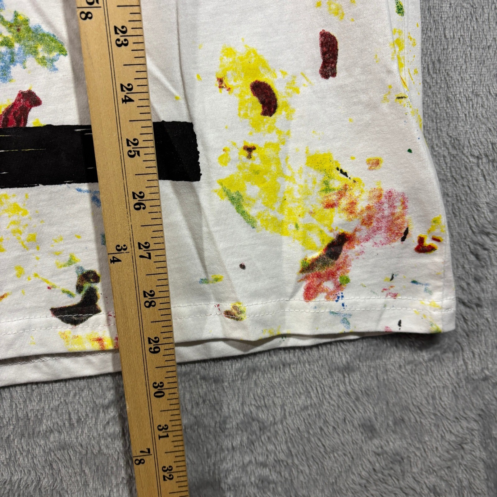 Off White Main Label Graphic T Shirt Adult XL White Paint Splatter Virgil Abloh gallery