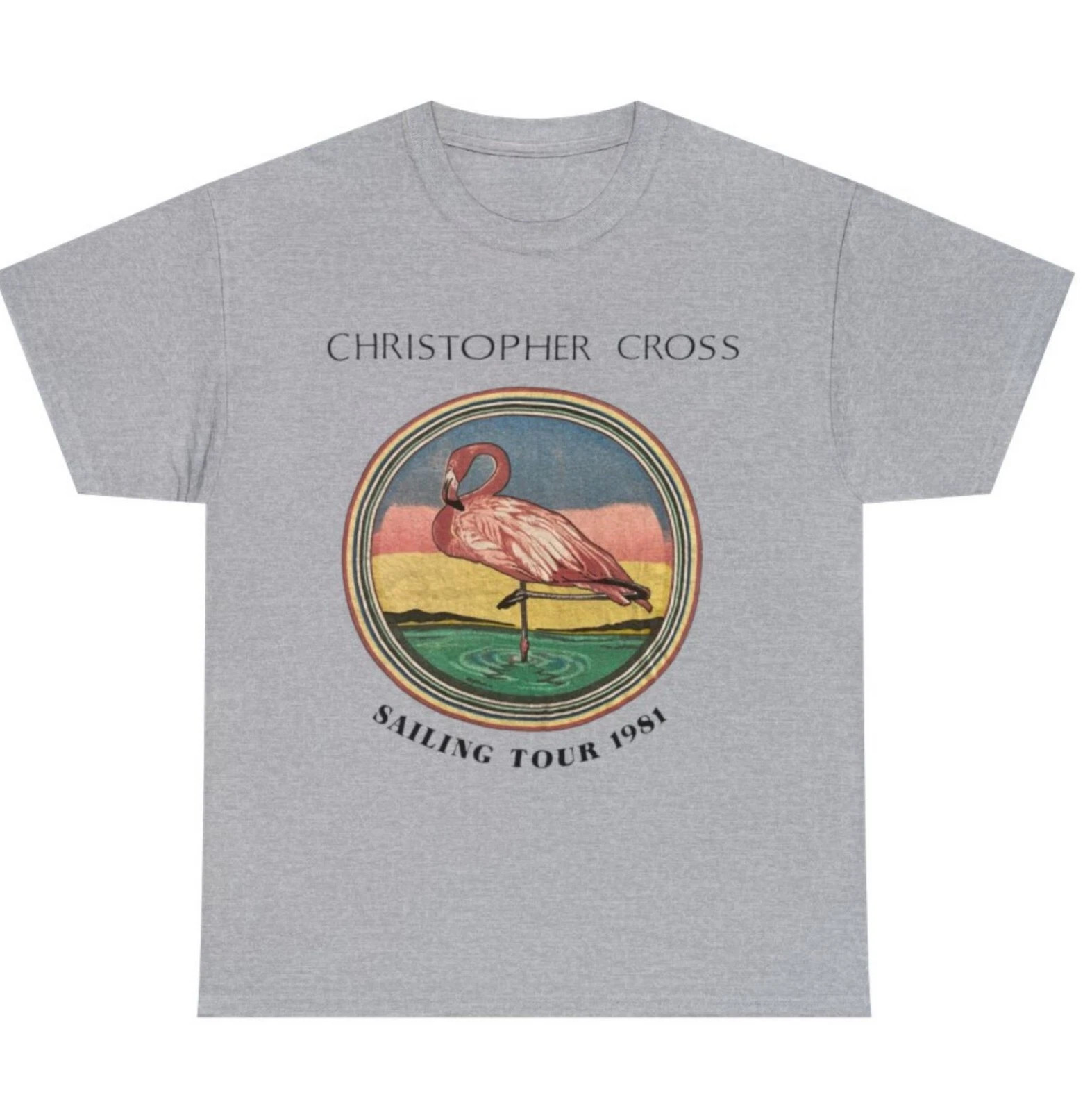 New Christopher Cross Band Album Heavy Cotton Sport Grey T Shirt S-5XL BT457 gallery