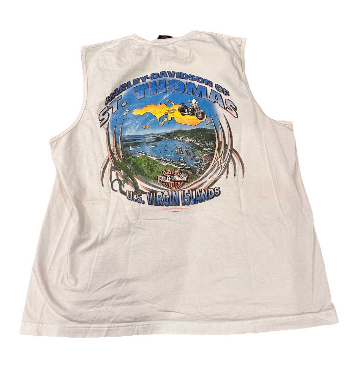 Vintage Harley Davidson Shirt Mens XL White St Thomas US Virgin Islands Tank Top gallery