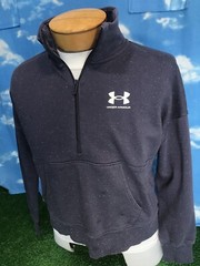 Under Armour Sweatshirt Jacket 1/4 zip sweater Shirt Armor Small S blue C43