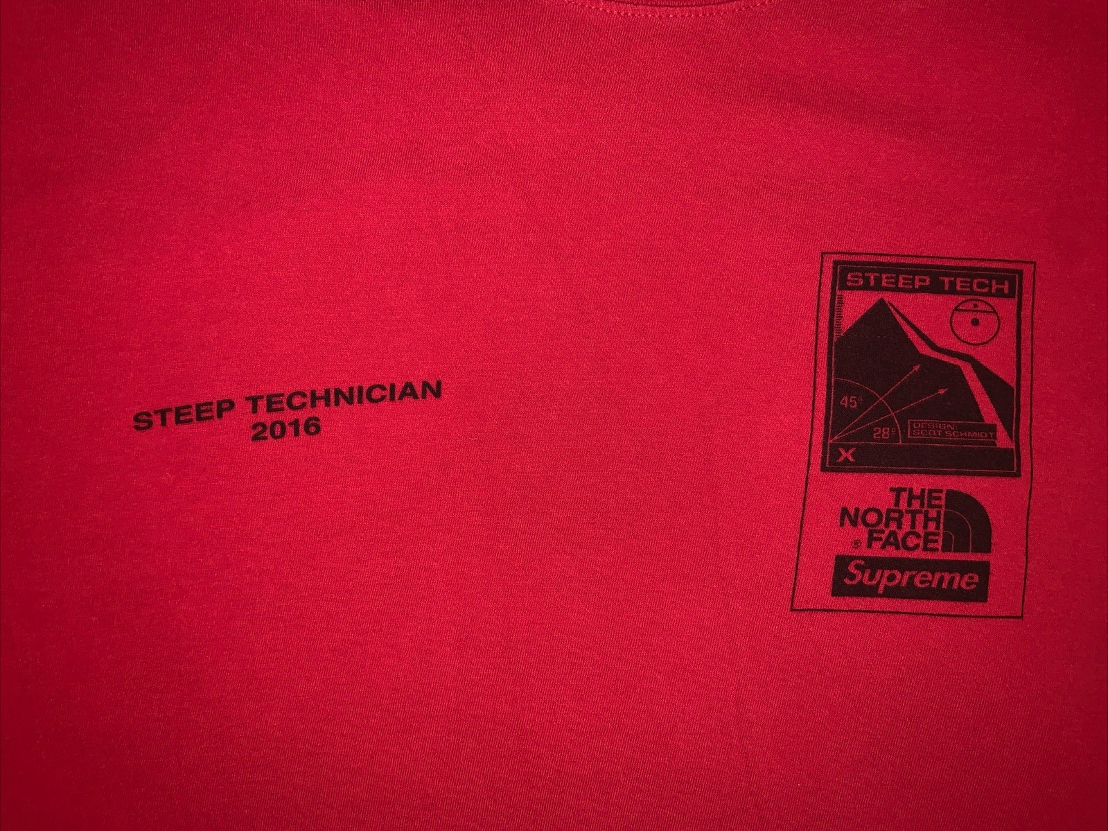 Supreme X The North Face Steep Tech Red T-Shirt 2016 SS16 Size Small Y2K gallery