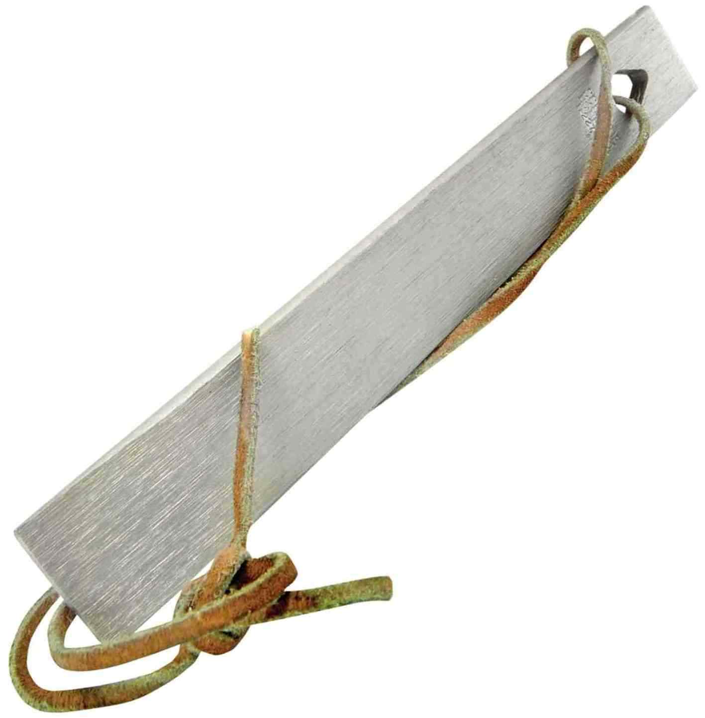 Schrade Old Timer Hone A3 Steel Stone With Leather Lanyard and Brown Sheath HS1