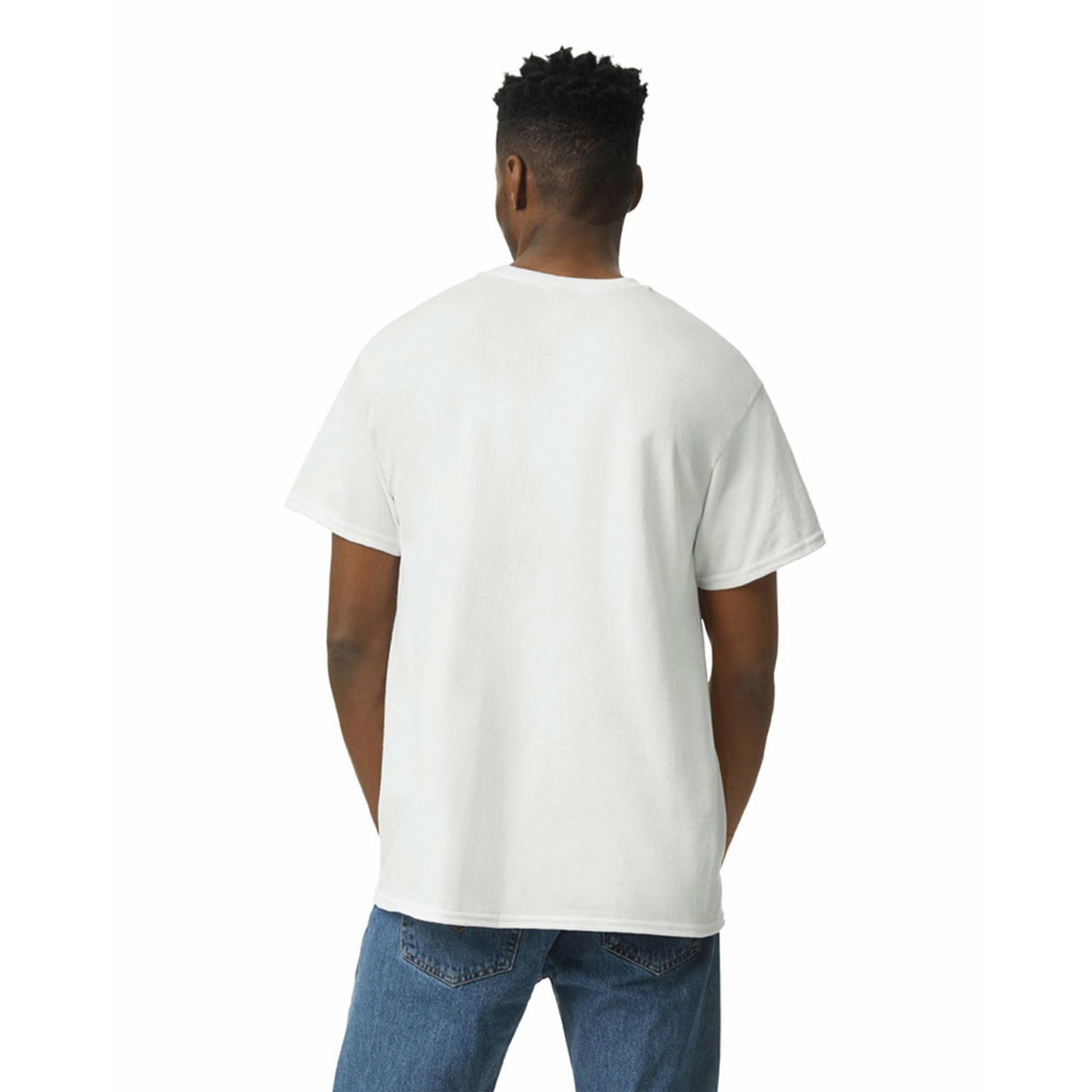 Gildan Adult Ultra Cotton T-Shirt, Style G2000, Multipack, White (2-Pack), Large gallery
