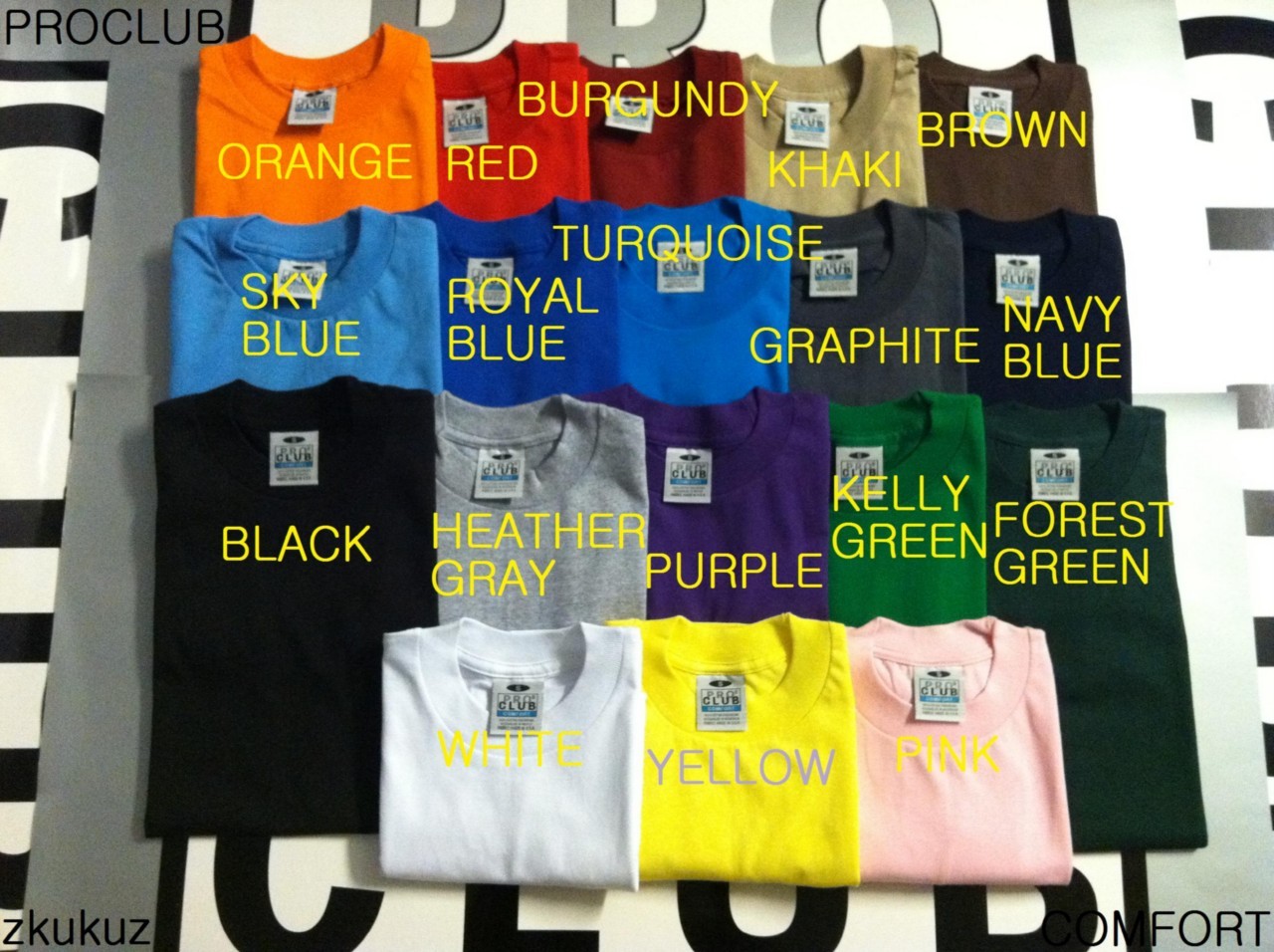 1 NEW PROCLUB COMFORT PLAIN T-SHIRT BLANK COLOR TEE PRO CLUB S-3XL 1PC gallery