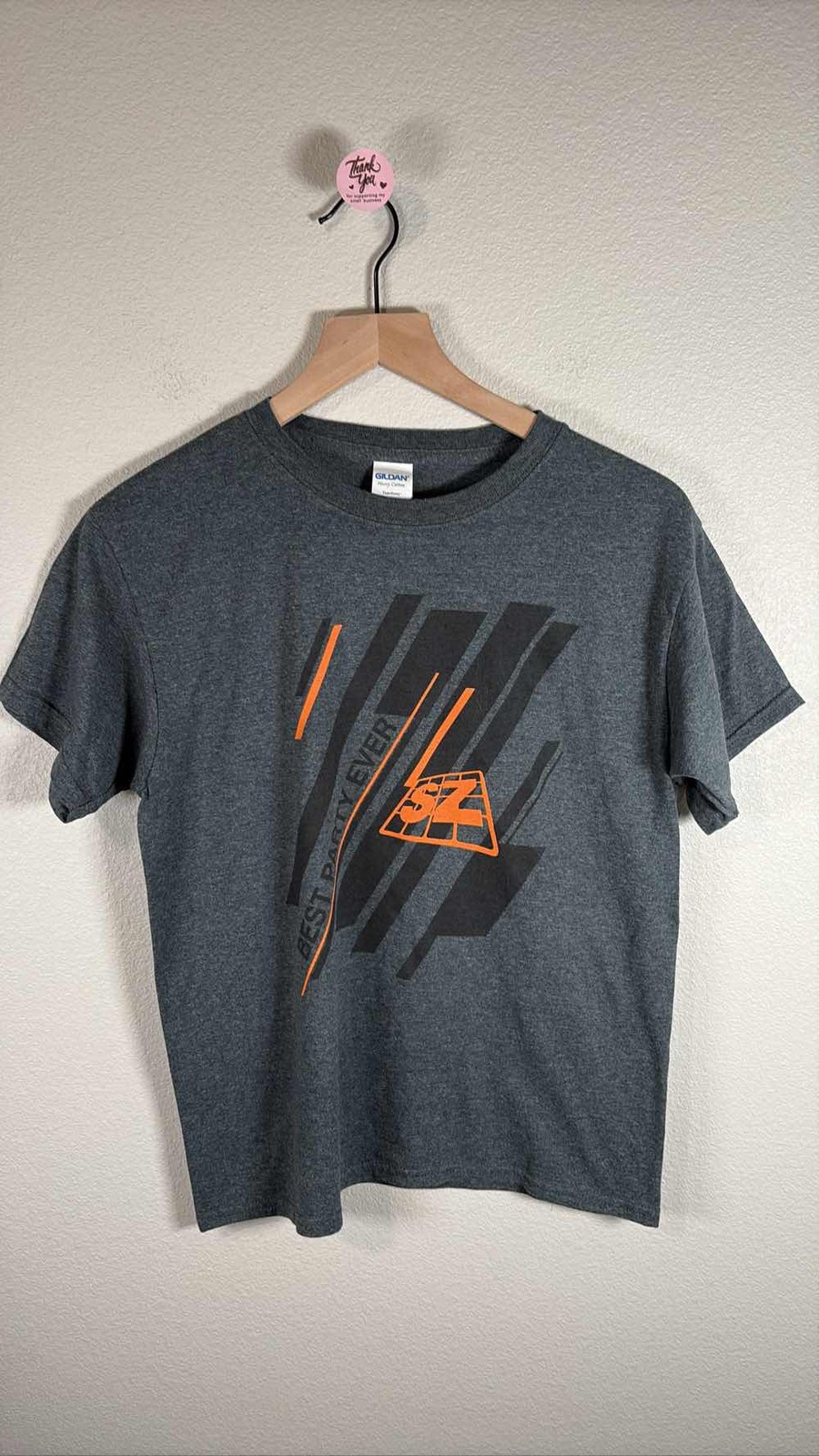 Gildan Youth Dark Gray T-Shirt SZ L Best Party Ever Graphic Tee Short Sleeve gallery