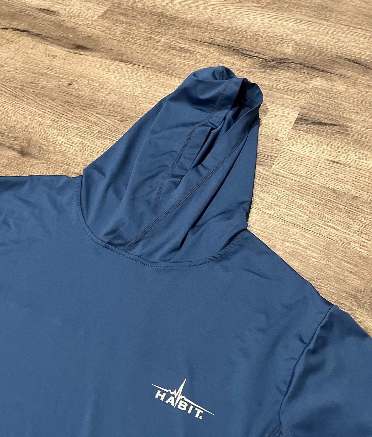 Habit Shirt Mens Medium Blue 40+ Solar Factor Hooded Long Sleeve Pullover gallery