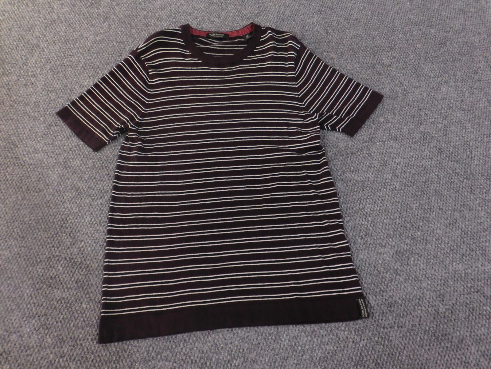 scotch soda shirt mens medium striped pullover stretch designer city cashmere gallery