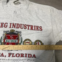 Vintage Nutmeg Industries Single Stitch Tshirt Large 90s Tampa Florida Sport