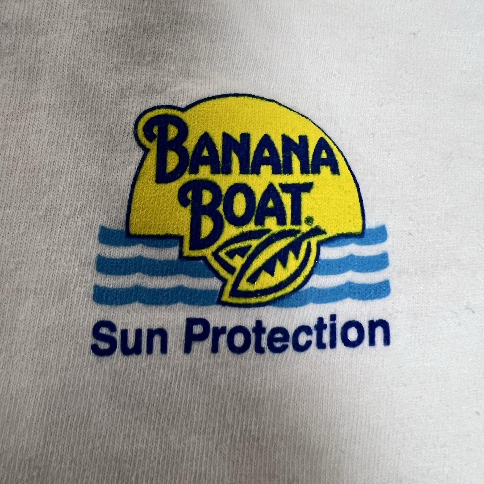 Vintage Hanes Shirt Mens Extra Large White Short Sleeve Banana Boat Sun Screen gallery